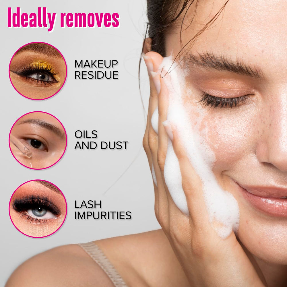 STACY LASH squeeze rinse bottle in use providing controlled water flow