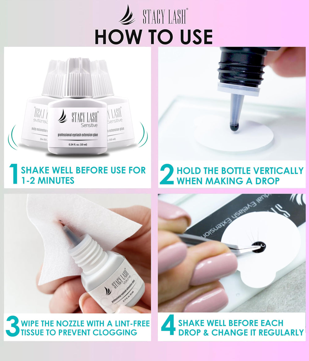 STACY LASH sealed retail box emphasizing long-lasting sealed packaging