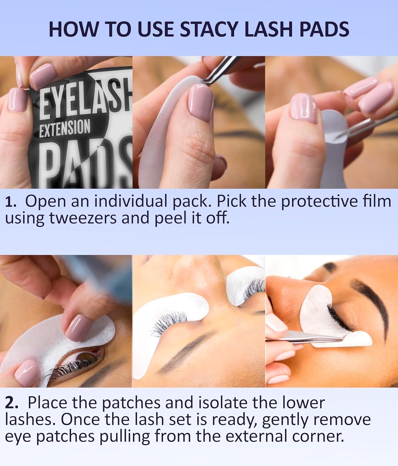 STACY LASH side profile showing adhesive edge for reliable hold benefit