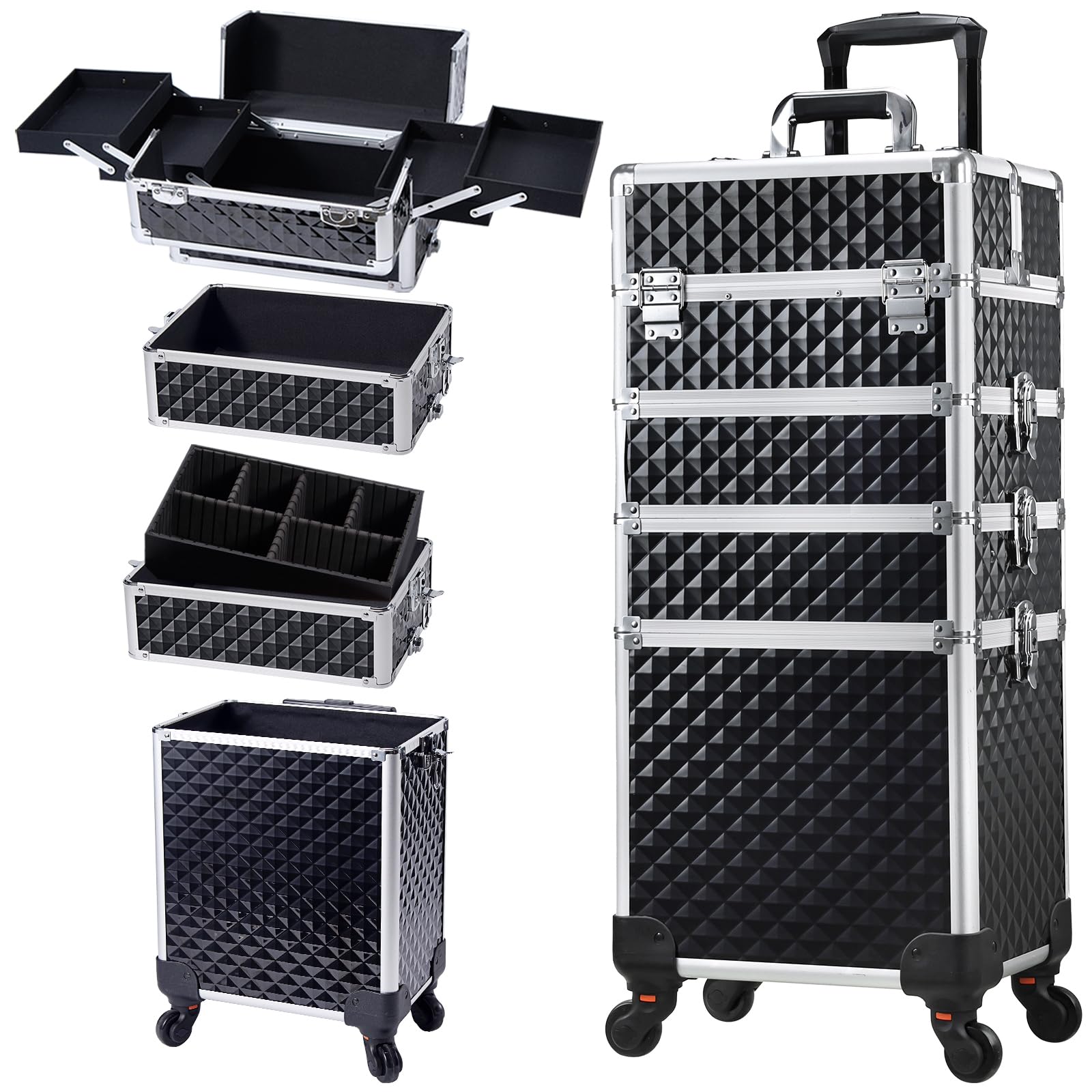 Stagiant front view closed train case showing secure professional storage