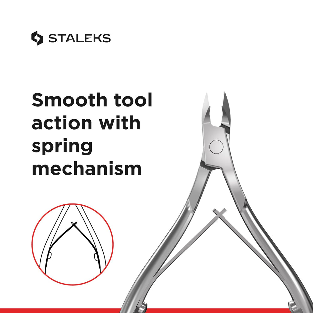 Staleks size comparison with ruler showing 5 mm cutting length clarity