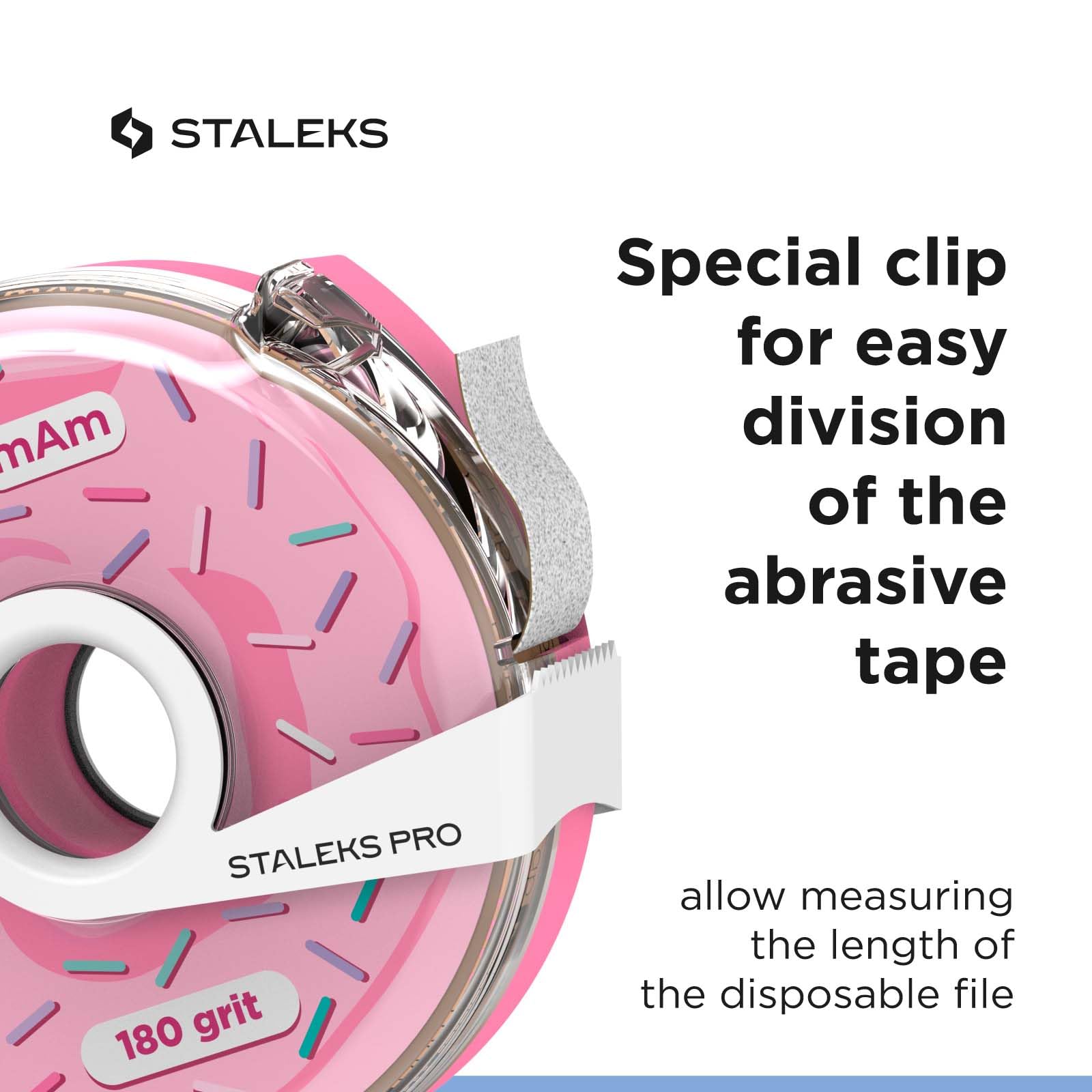 STALEKS PRO closeup of 180 grit marking showing midlevel abrasive for shaping