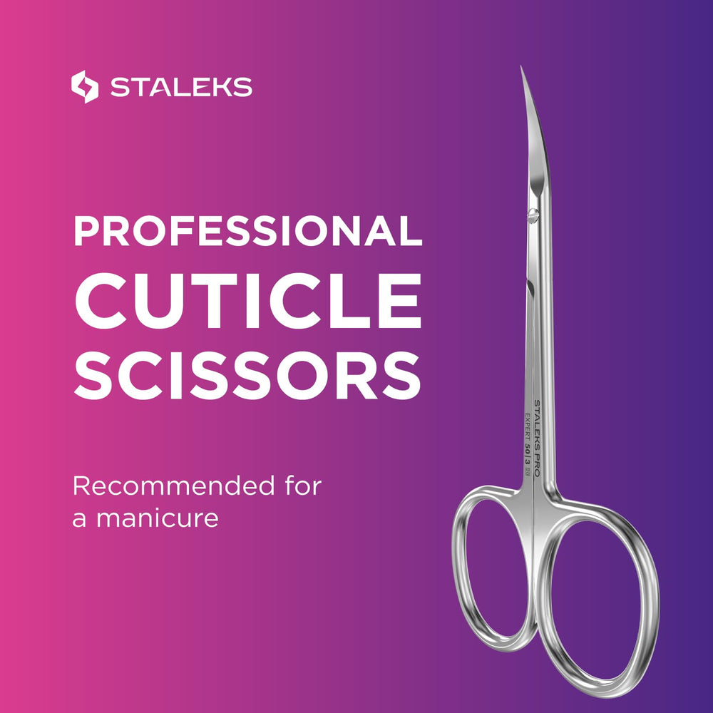 Staleks blade close-up highlighting sharp curved edge for precise trims