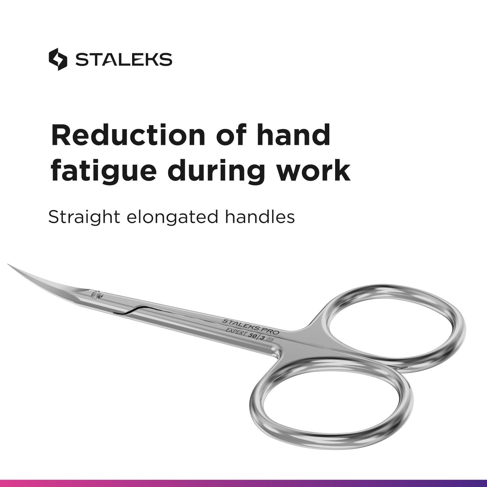 Staleks handle detail showing long straight grips for steady control