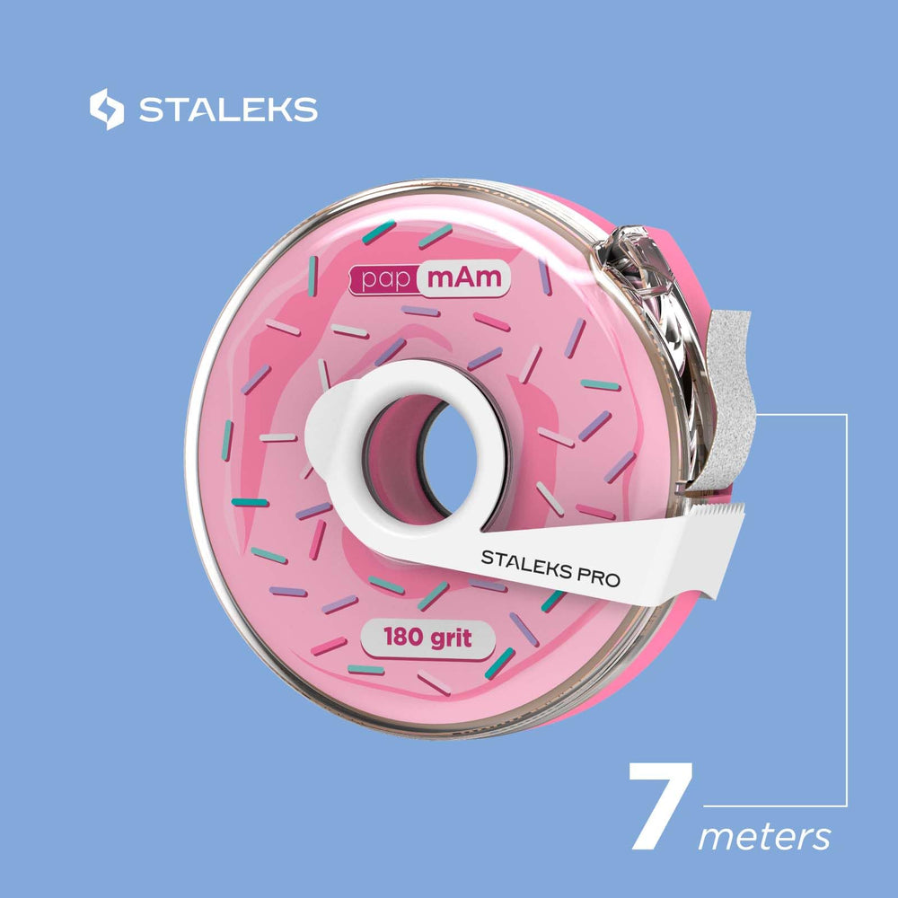 STALEKS PRO tape sleeve in salon use on client nail demonstrating clean workflow
