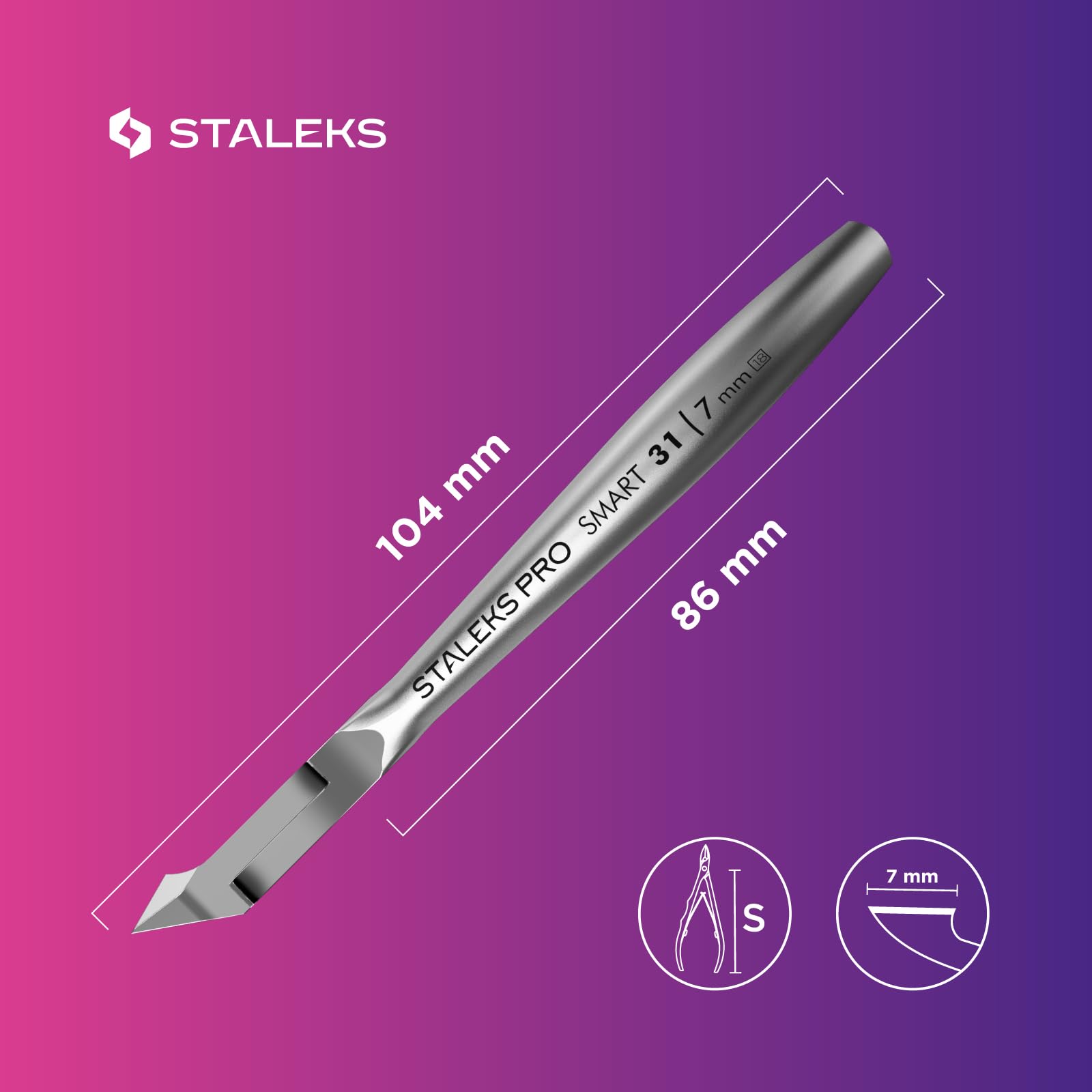 STALEKS PRO in-salon use with technician trimming cuticles for efficiency