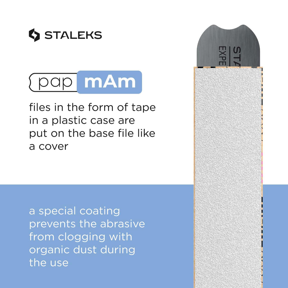 STALEKS PRO sleeve mounted on reusable base ready for filing, reduces residue