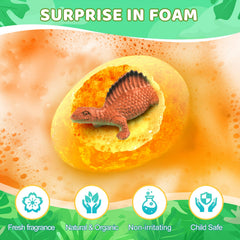 STARYAR fizzing bath bomb creating bright swirling color and playful sensory bath