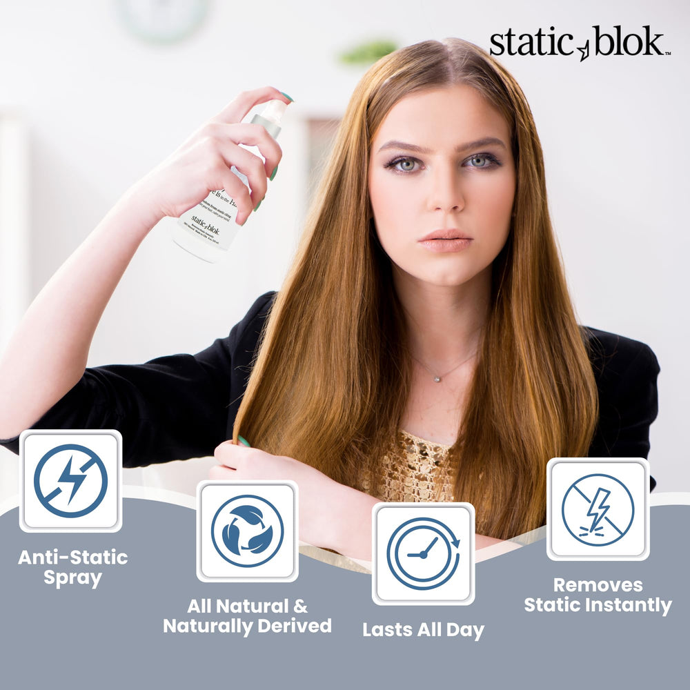 Static Blok mist on hand showing lightweight texture and quick absorption