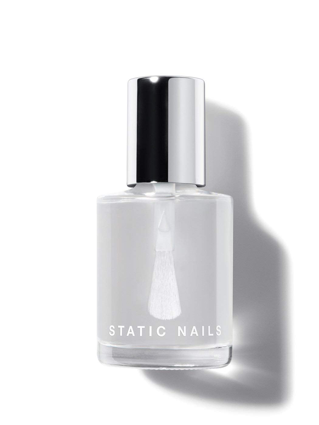 Static Nails front packaging showing bottle and logo for durable glossy finish