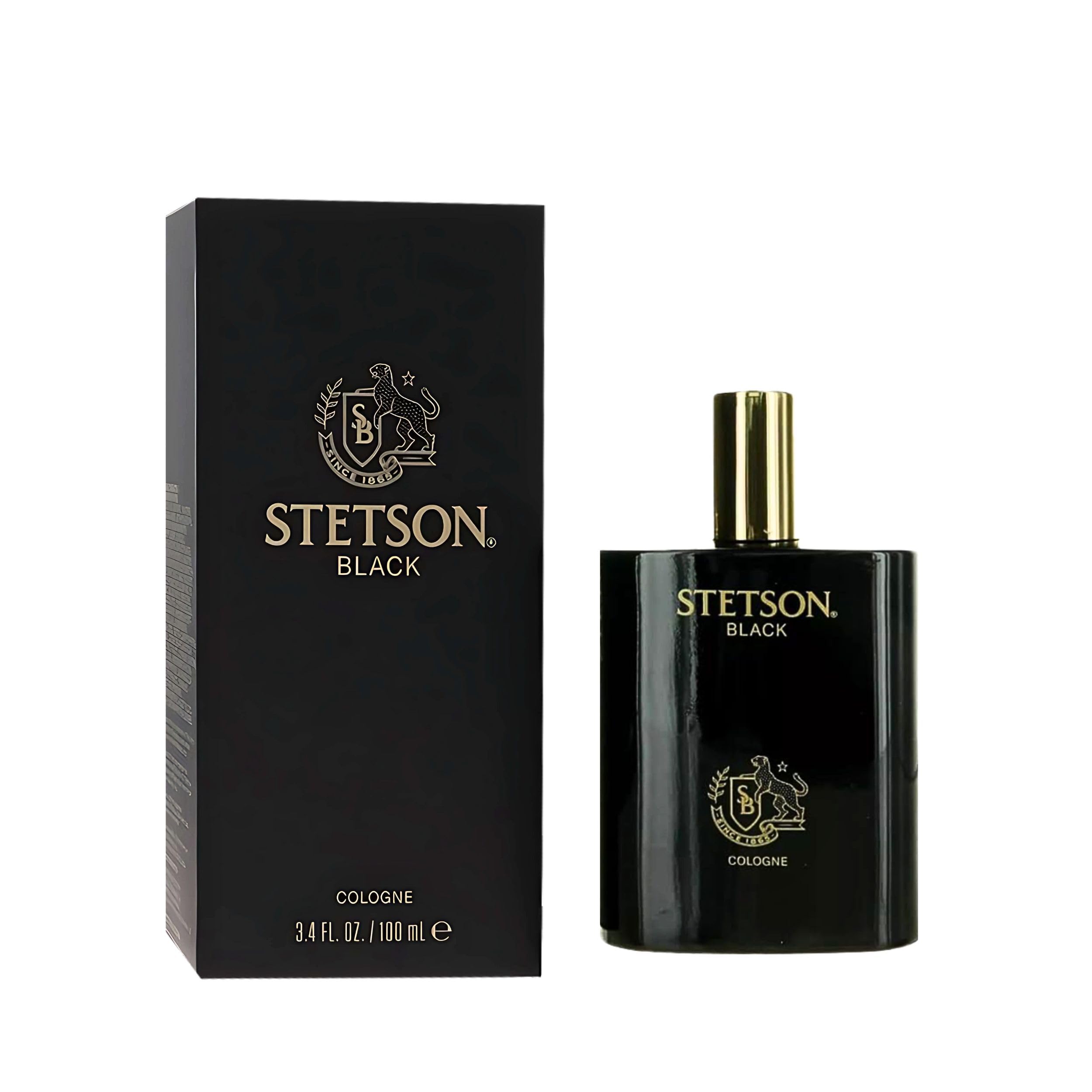 Stetson black front bottle showing classic packaging and confident style