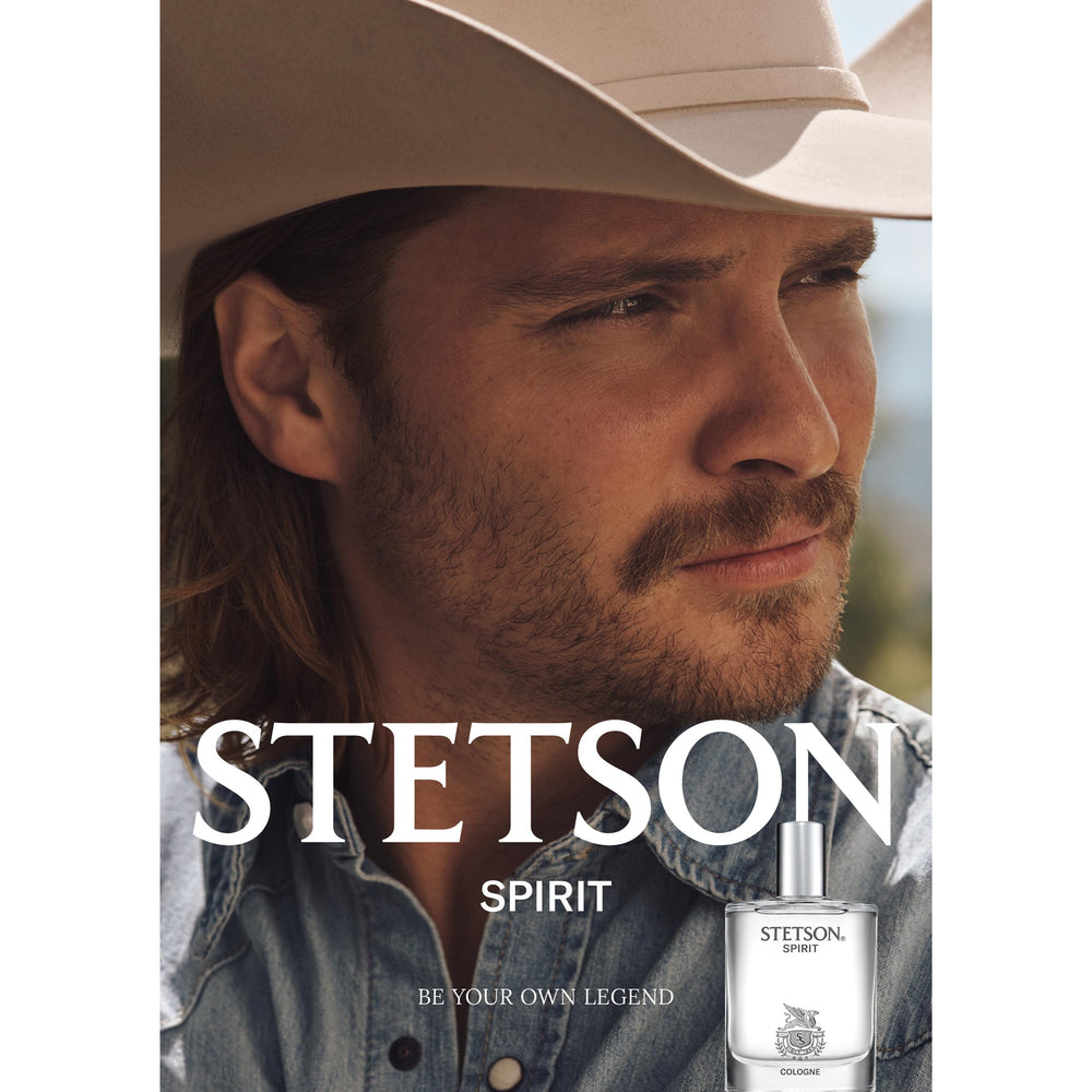 Stetson Spirit side profile bottle conveying premium, durable design
