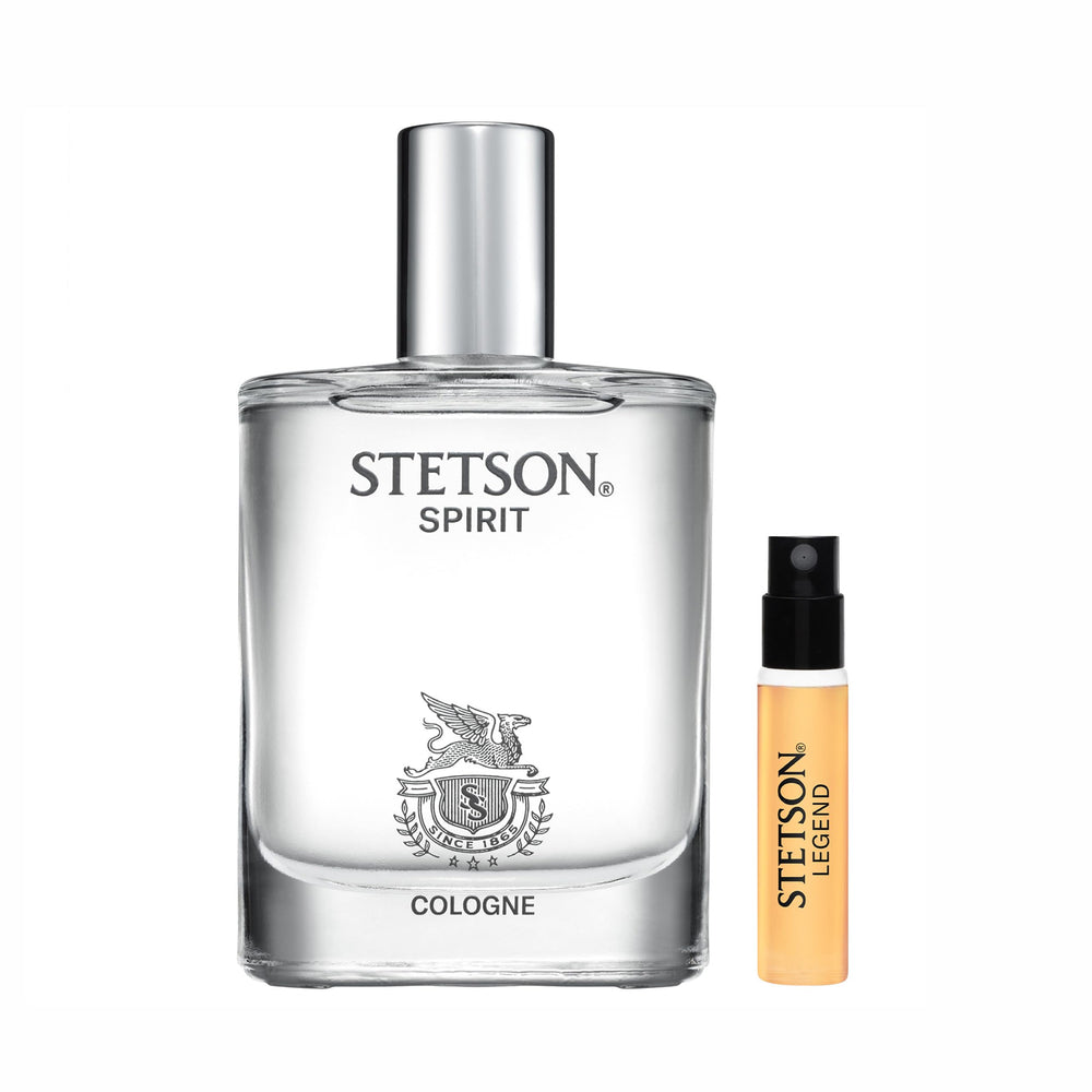 Stetson Spirit front bottle showing clean packaging and everyday confidence