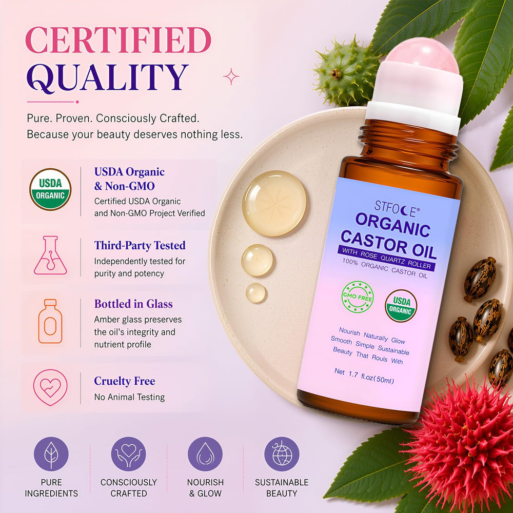STFOCE oil texture pouring to show rich emollient hydration
