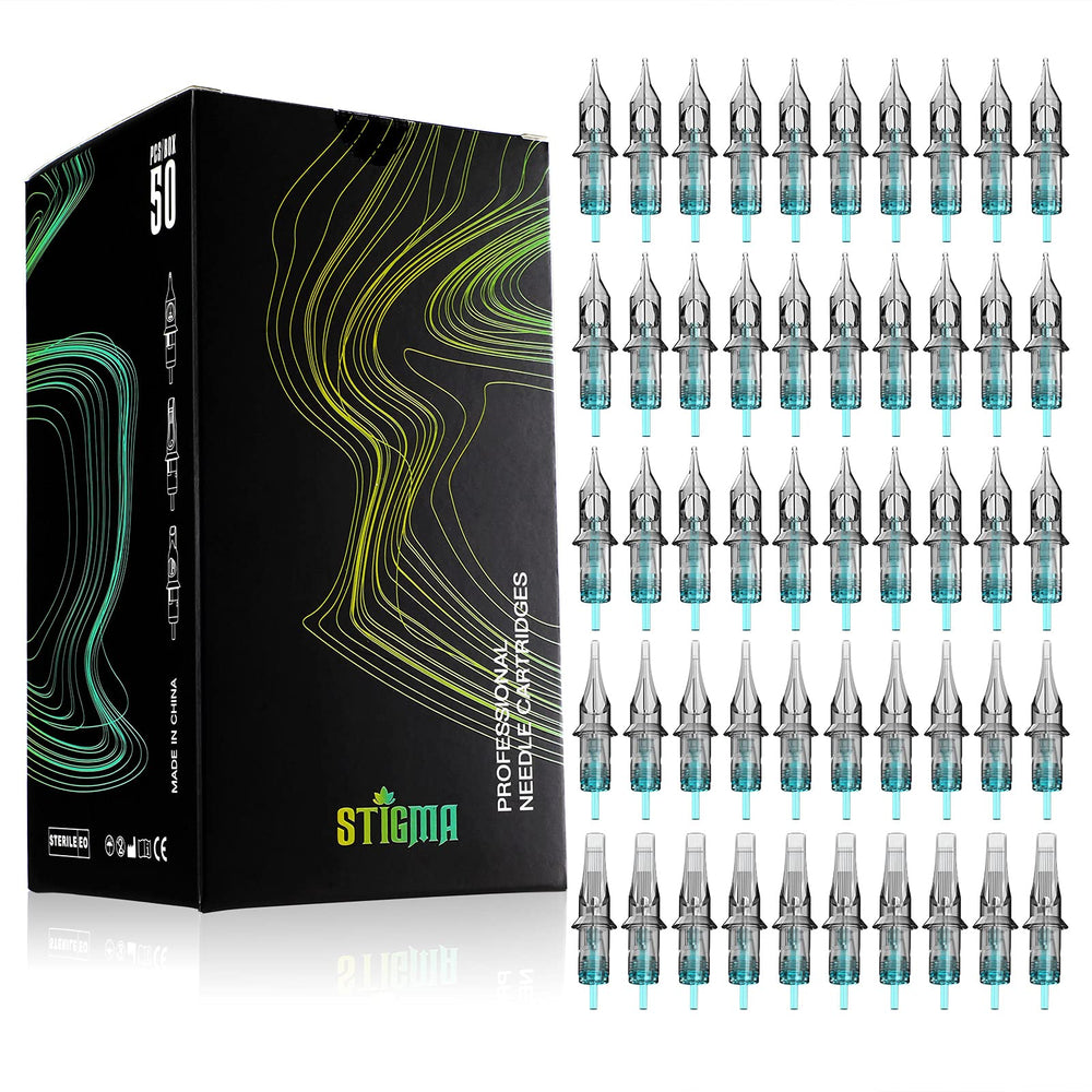 STIGMA aquamarine front packaging shows sterile 50-piece kit benefit