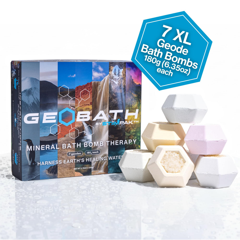 STiiMPAK single XL 180g bath bomb, slow-dissolve extended soak benefit