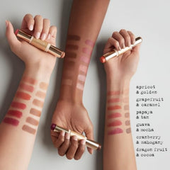 stila blending cheek duo with brush for smooth, glowing finish