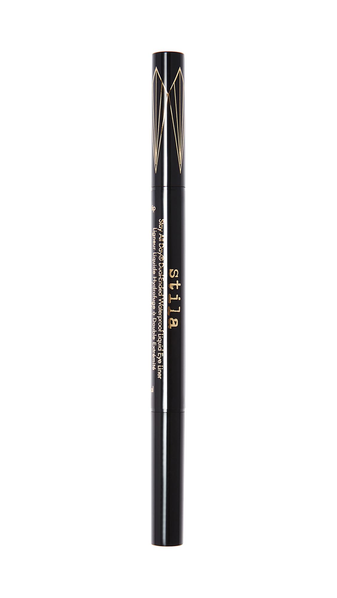 stila dual-ended front view showing both tips and compact design for versatile looks