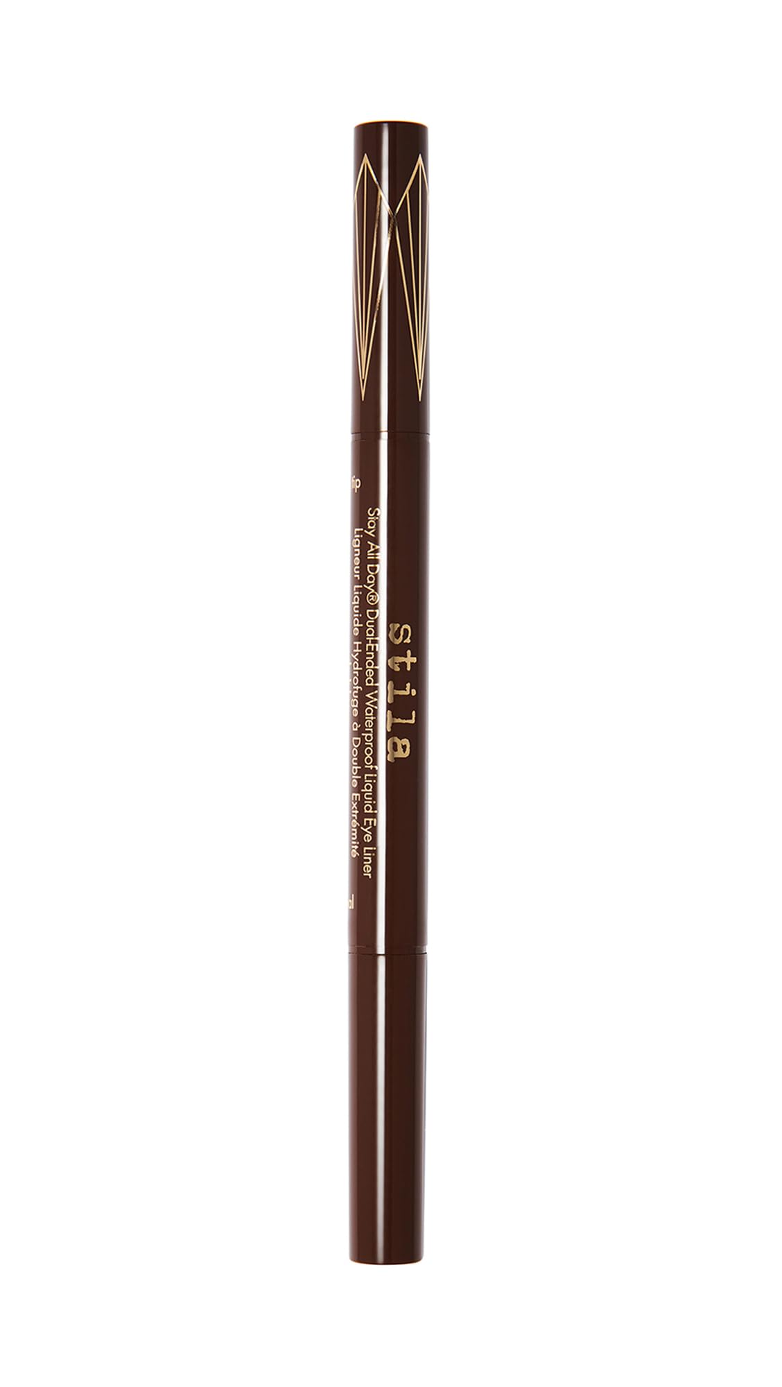 stila dual-ended eyeliner front view showing both tips and portability benefit