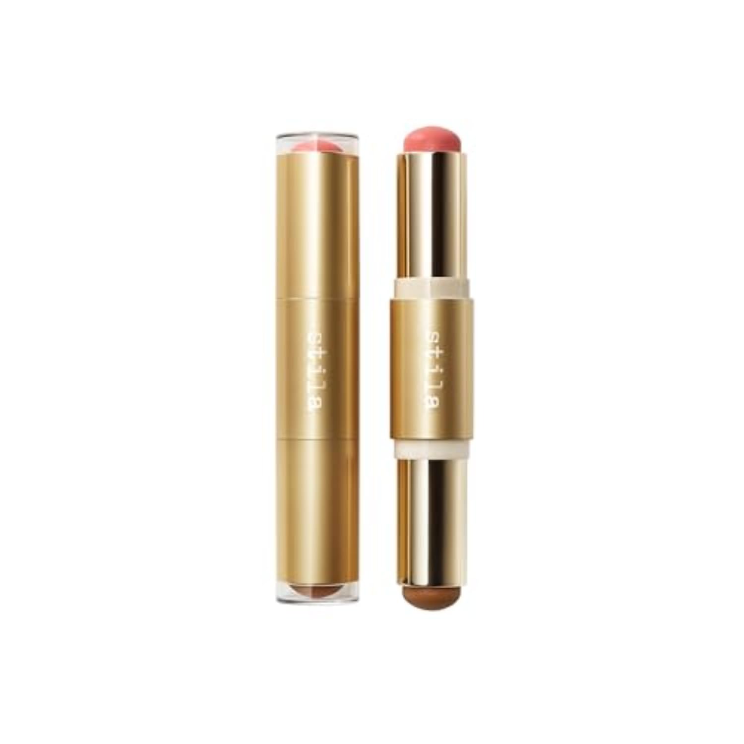 stila dual-ended stick front view showing grapefruit and caramel benefits