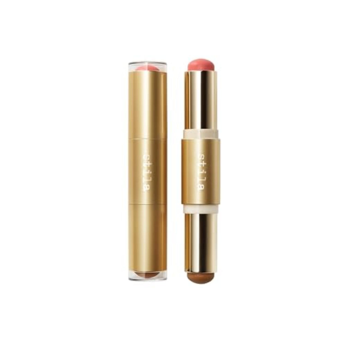 stila dual-ended stick front view showing grapefruit and caramel benefits