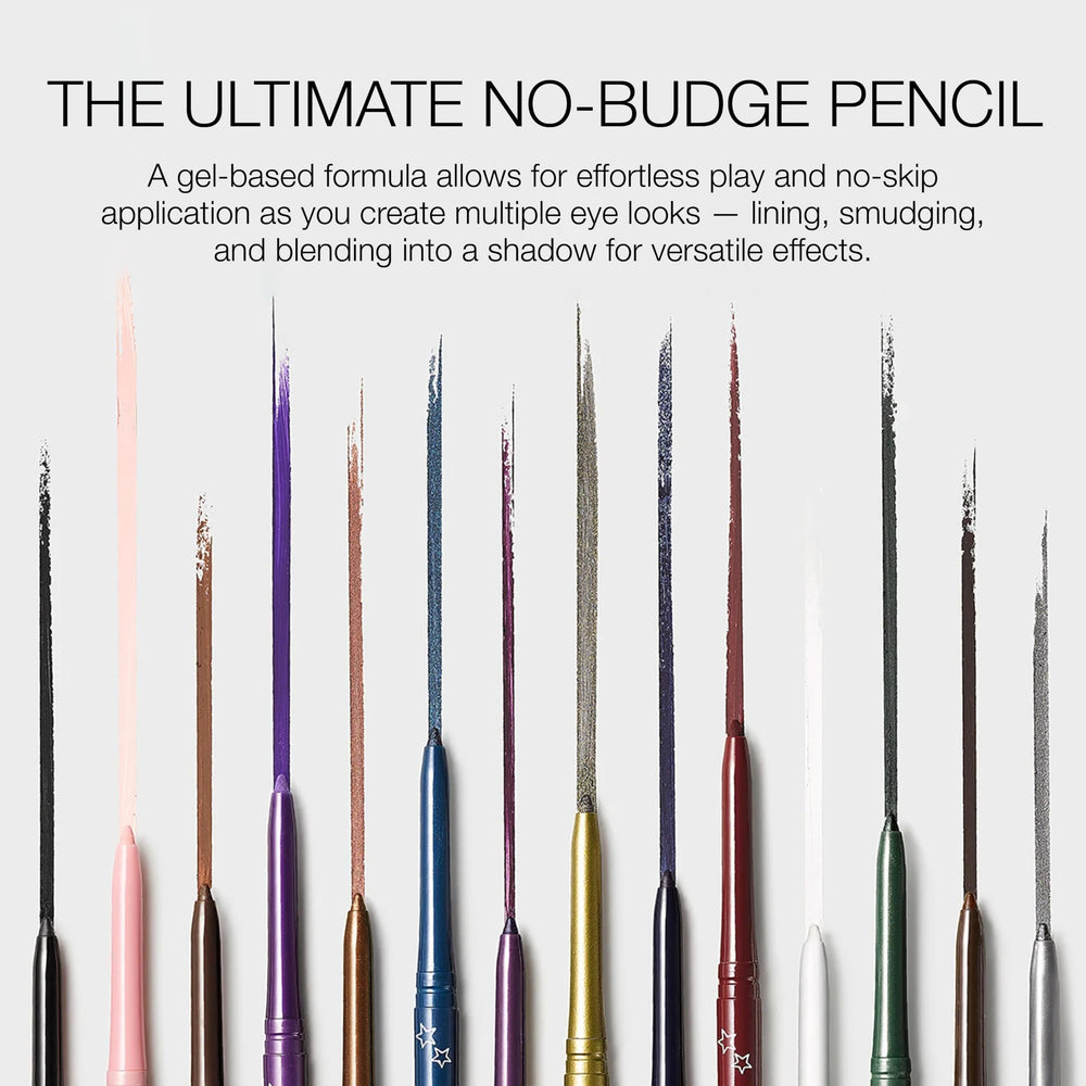 stila pencil held in hand to show size and travel-friendly convenience