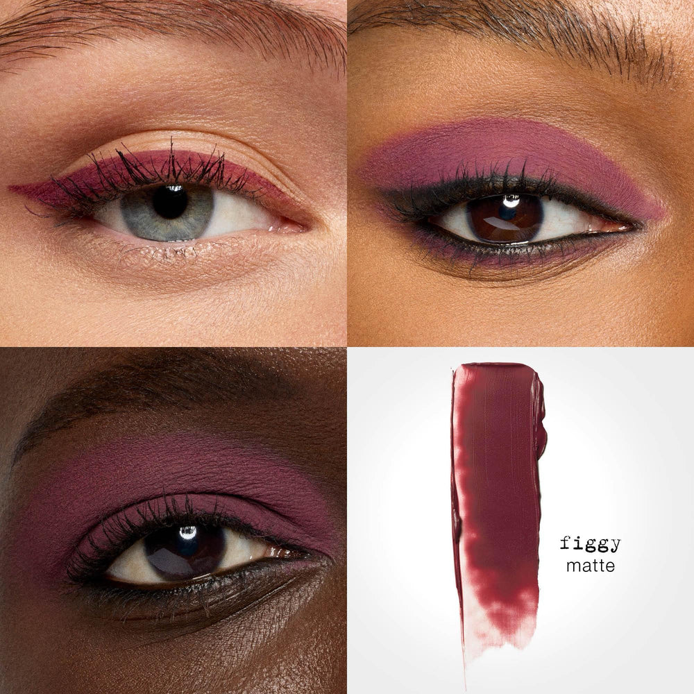 stila close-up of Figgy Matte texture highlighting smooth, blendable finish benefit