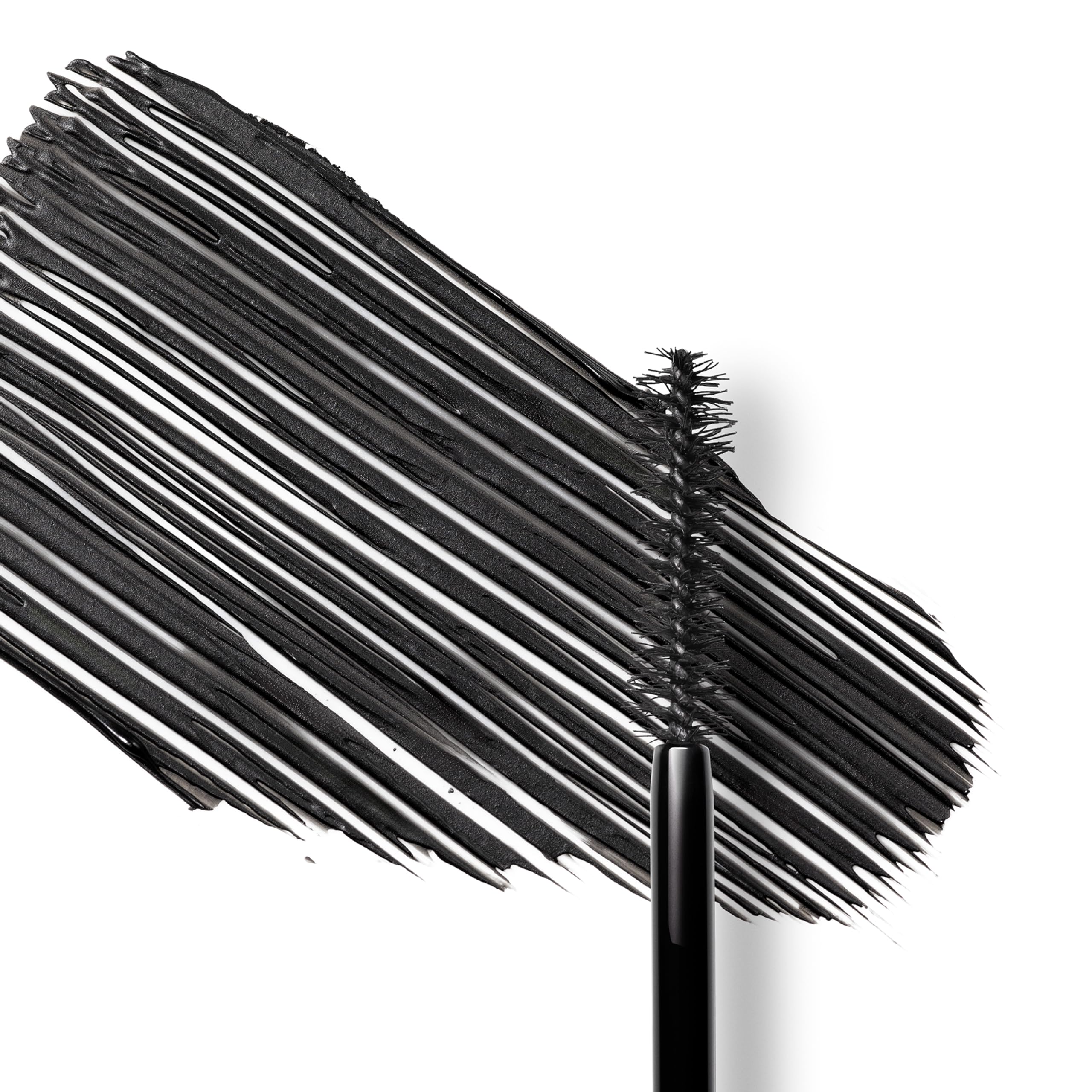 stila HUGE mascara texture stroke showing glossy black intense pigment