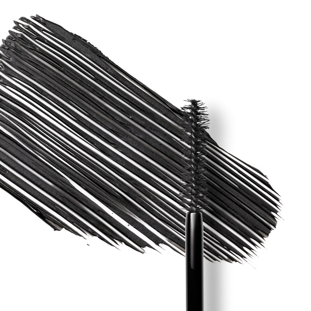 stila HUGE mascara texture stroke showing glossy black intense pigment