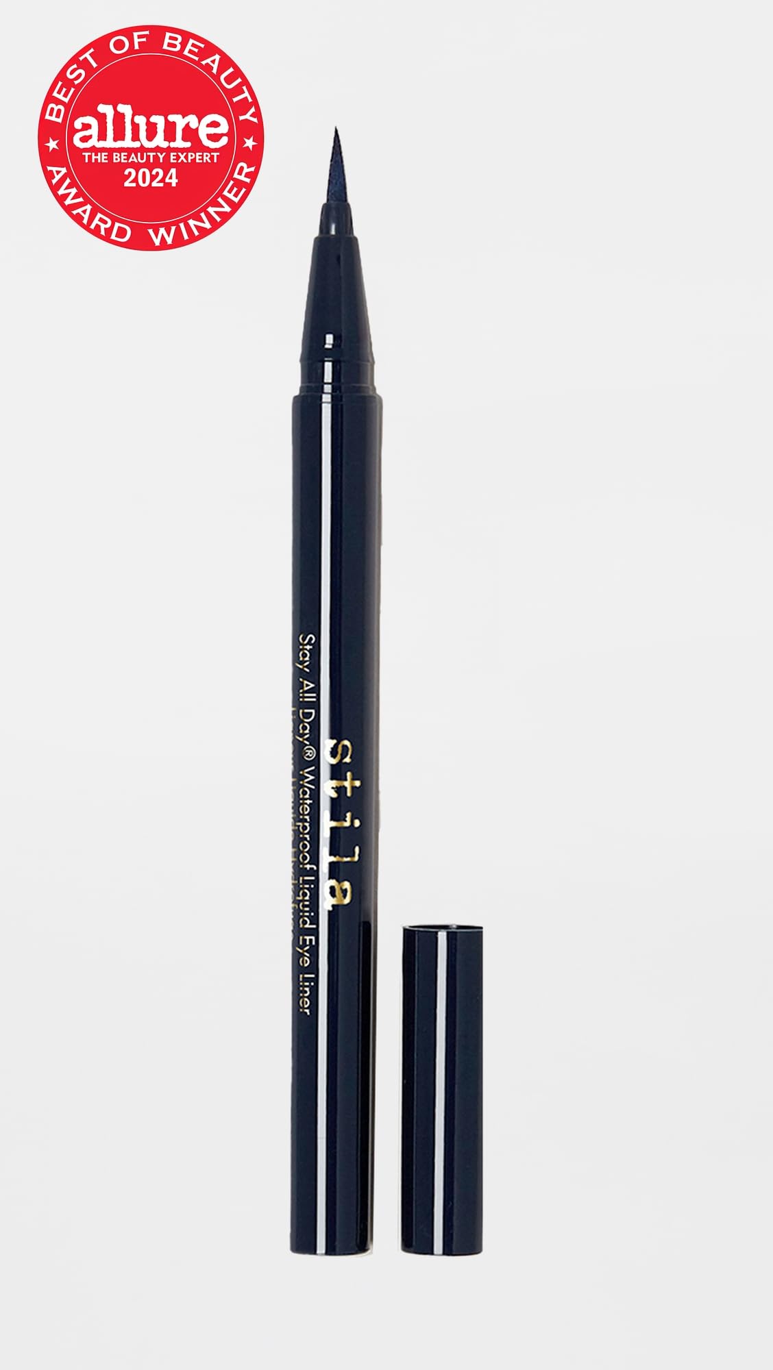 stila liner held in hand illustrating compact size and control benefit