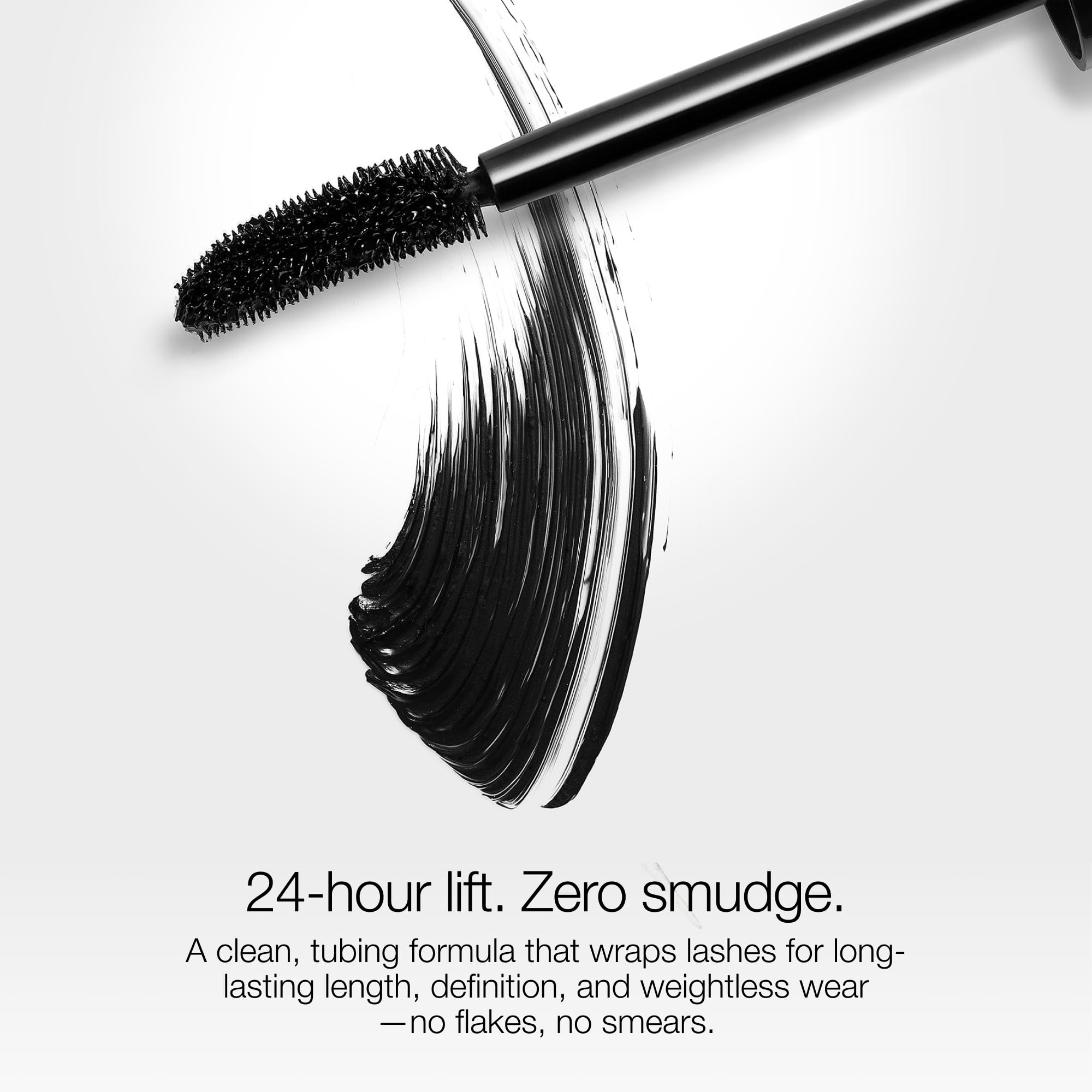 stila closeup on applied lashes highlighting defined, separated lashes for visible length