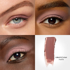 stila mauvelous matte swatch on skin illustrating true matte color payoff and buildable coverage