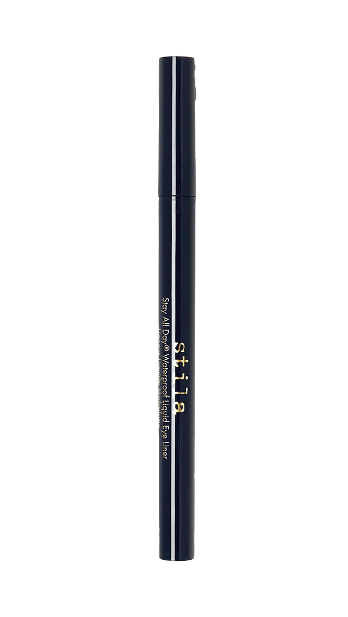 stila front packaging showing midnight deep blue liner and brand benefit