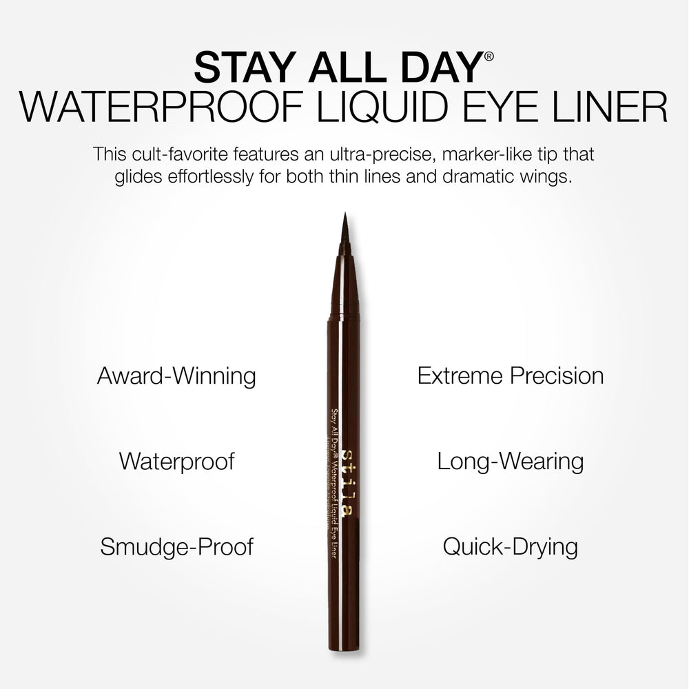 stila packaging and label revealing product details and award-style text
