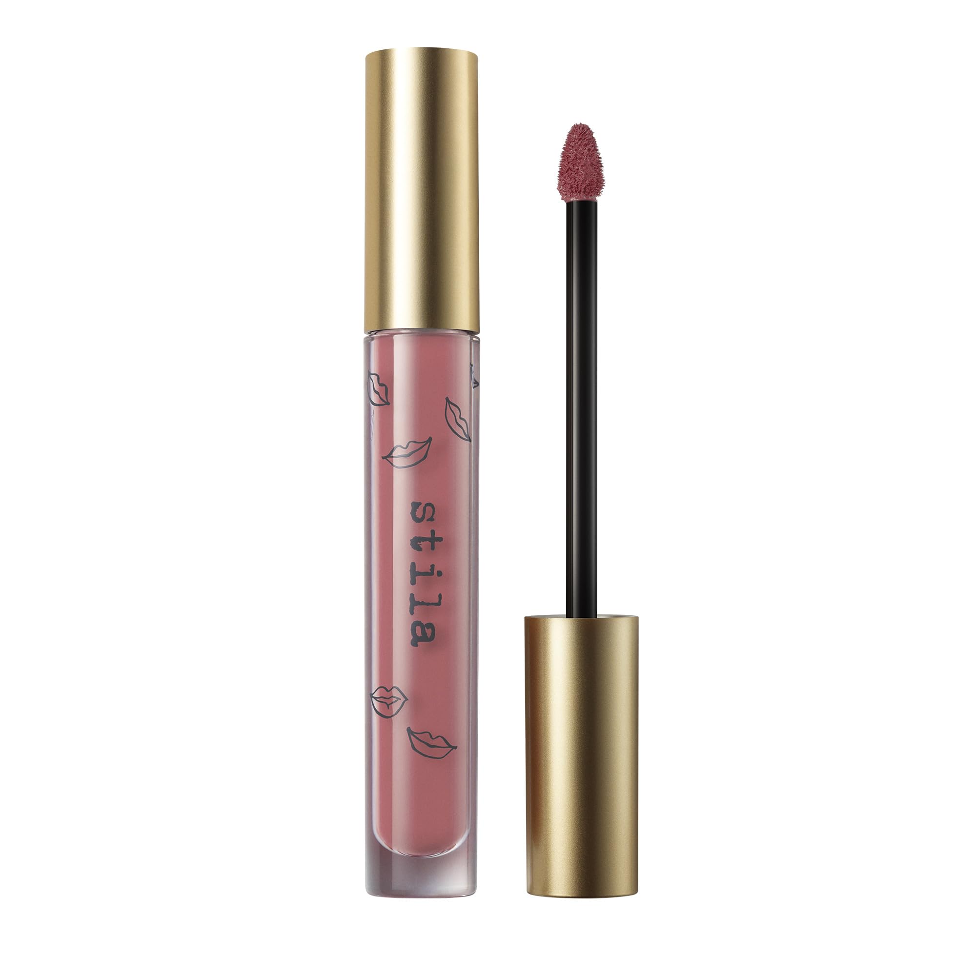 stila Patina front packaging showing sleek tube and shade, clear product identity and benefit
