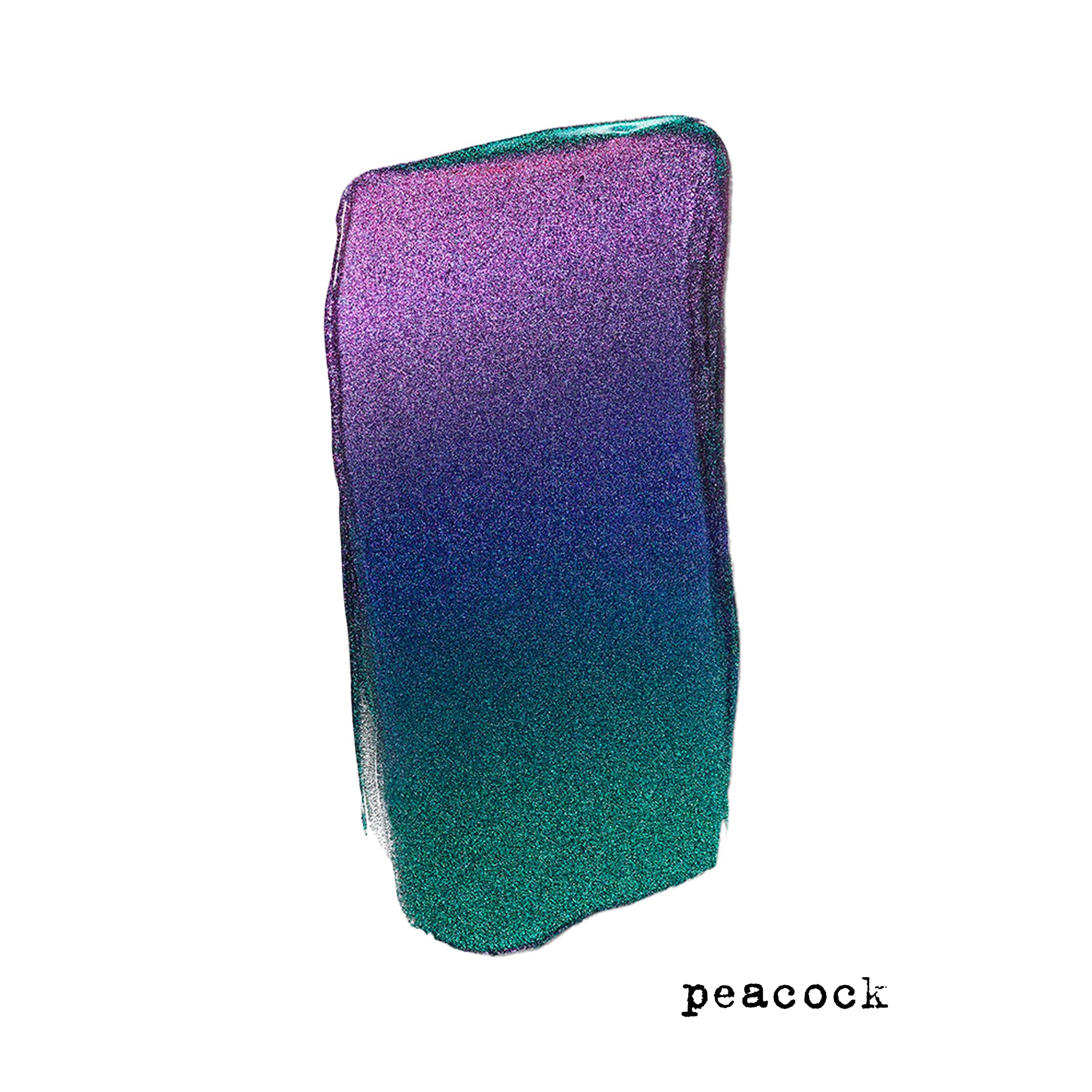 stila peacock ink swirled on swatch card illustrating rich pigment payoff