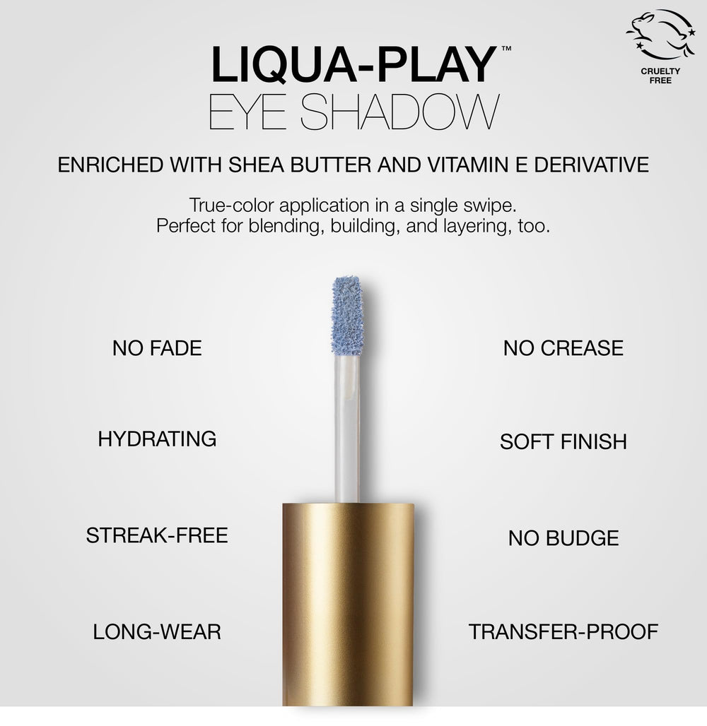 stila Peekablue Matte doe-foot applicator dispensing smooth, blendable color benefit-precise placement