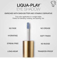 stila Peekablue Matte doe-foot applicator dispensing smooth, blendable color benefit-precise placement