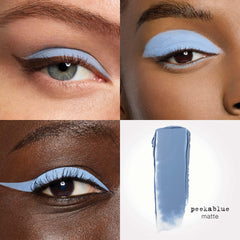 stila Peekablue Matte texture close-up highlighting creamy matte finish benefit-easy blending