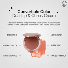 stila tapped onto cheek showing natural flushed finish and radiant benefit