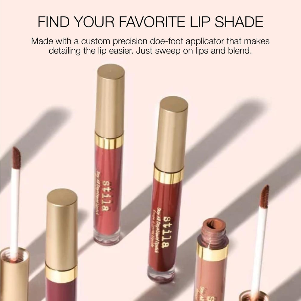 stila product beside coin for scale to show compact, travel-friendly size