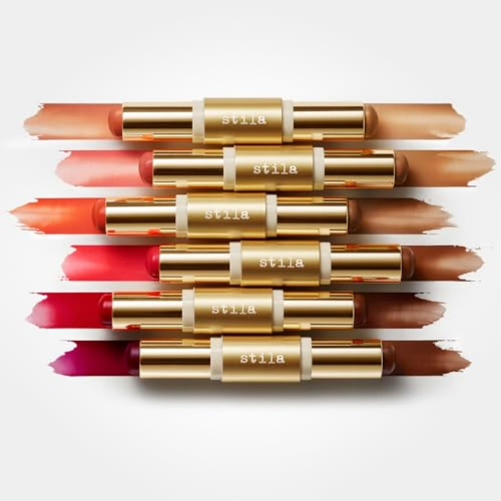 stila product beside hand showing compact 0.33 oz travel convenience