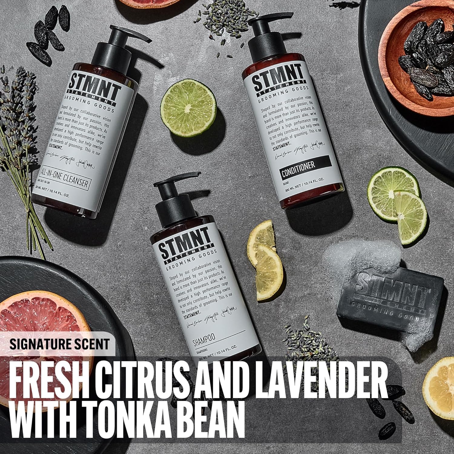 STMNT applying cleanser to beard showing deep cleansing benefit
