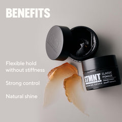 STMNT pomade texture close-up showing smooth creamy paste for easy even distribution