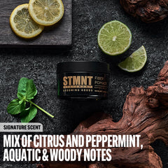 STMNT close-up of pomade texture demonstrating pliable fibers for separation