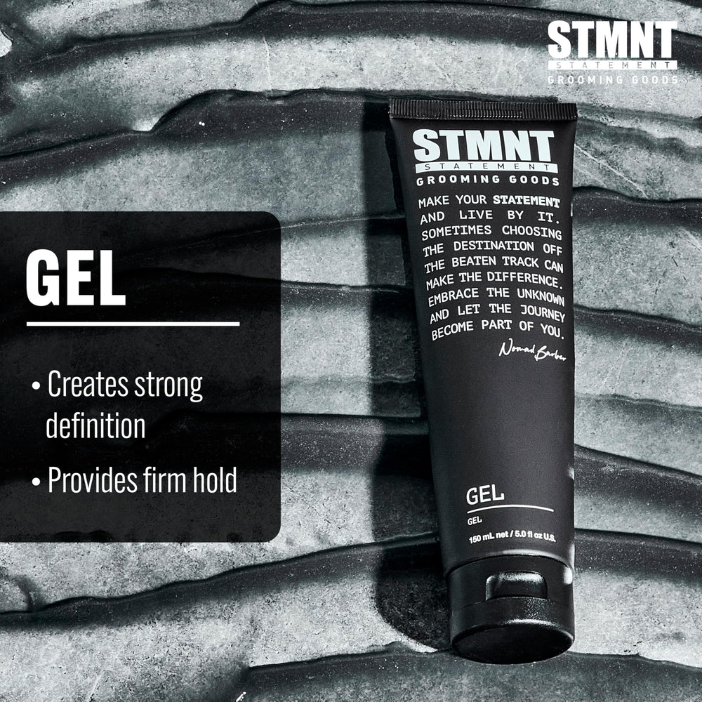 STMNT gel texture closeup highlighting smooth semi-matte formula
