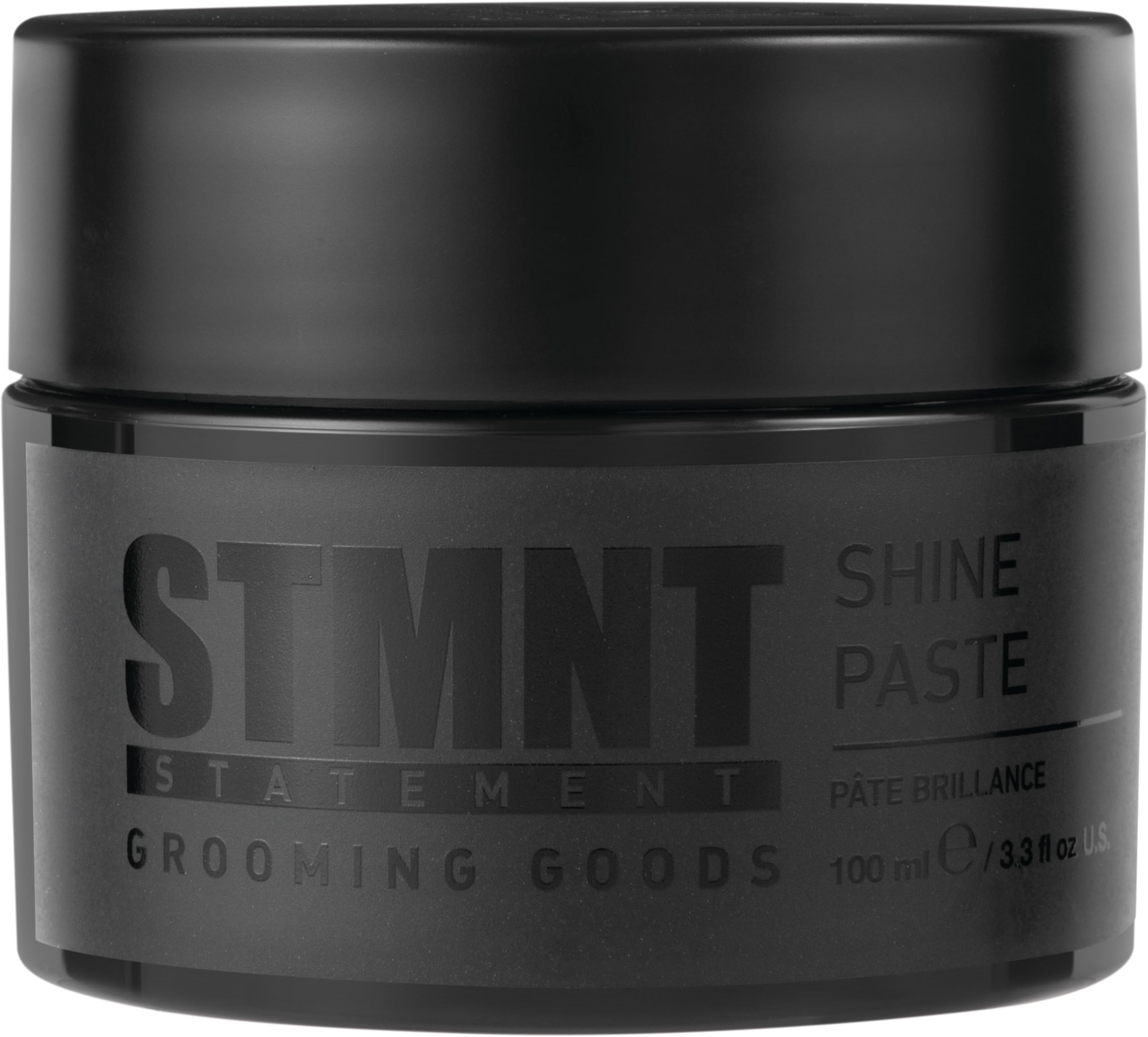 STMNT jar front view showing label and natural shine benefit