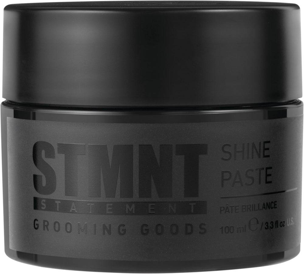 STMNT jar front view showing label and natural shine benefit