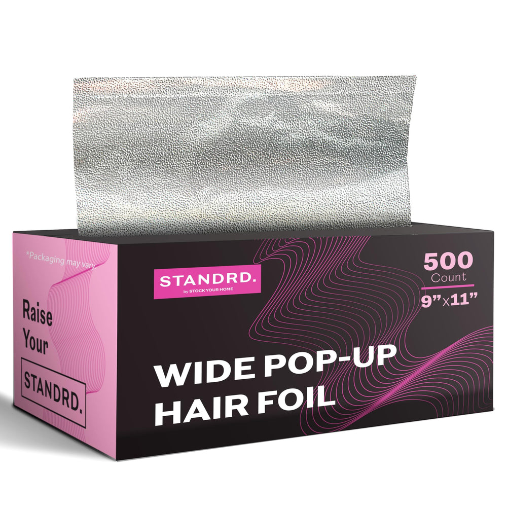 Stock Your Home foil box front view showing pop-up dispenser and bulk count benefit