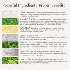 Stonehenge Health ingredient display highlighting spermidine and saw palmetto benefits